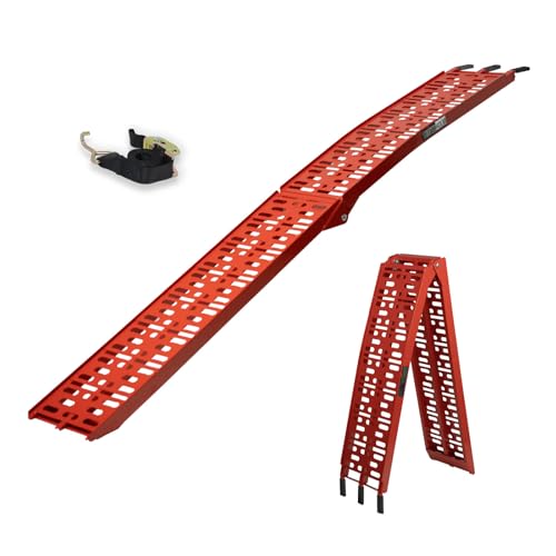 TRUTZHOLM 1 x Auffahrrampe klappbar 228cm Traglast 340 kg Alu rot gelocht...