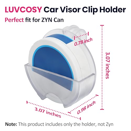 Image of LUVCOSY 2 Packs Holster Clip Car Visor Clips for Zyn | Alpha Pouch Tins | Zyn Car Visor Holder Clip | Belt /Car Sun Visor Accessory | Clip-On for Easy Access | Gift for ZYN Lovers | Clear
