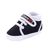  Zapatos Bebe Fossen I Papa&Mama Zapatos Suela Blanda del Antideslizante Primeros Pasos para Recién Nacido Niña Niño (0-6 Meses, Serie 2 ~ Negro)