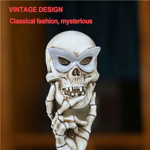 Espejo de maquillaje de calavera de resina original pequeño miniatura 3