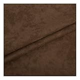 Microfaser, Verlours, Möbelstoff, Polsterstoff, Dekostoff, Uni, Meterware - Braun