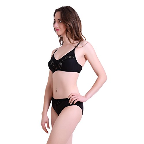 Image of Fashion Comfortz Earmark Lingerie Sets Black Colour Pack of 1