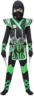 Spooktacular Creations Kids Ninja Costume, Child Boy Ninja Outfit Set, Halloween Costume for Toddler Themed Dress Up Party