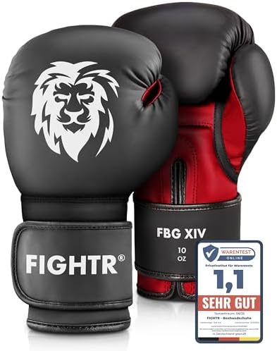 FIGHTR® Boxhandschuhe - Maximaler Schutz & Stabilität | für Boxen, MMA, Muay Thai, Kickboxen & Boxsack | Box Handschuhe 8 10 12 14 16oz für Herren & Damen Punchinghandschuhe