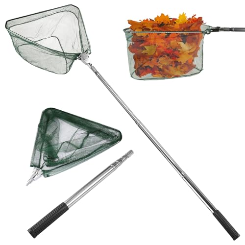 wiipara Teichkescher 155cm, Teich Kescher mit Teleskopstange, Stabil und Klappbar, Aluminium Aquarium Poolkescher für Algen, Schwimmbad, Gartenteich Reinigung, Pool Zubehör wiipara Teichkescher 155cm, Teich Kescher mit Teleskopstange, Stabil und Klappbar, Aluminium Aquarium Poolkescher für Algen, Schwimmbad, Gartenteich Reinigung, Pool Zubehör