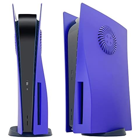 PS5 Faceplate with Cooling Vents and Dust Filter for Disc Edition DOBEWINGDELOU PS5 Face Plate Console Cover Replacement Side Plate Shell Dustproof Accessories ABS Case Purple Cover