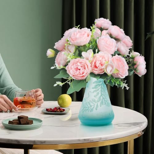 3 Bunches Peony Artificial Flowers Silk Peonies Bouquets Fake Flowers for Table Centerpieces Floral Arrangement Faux Flowers for Home Kitchen Garden Party Wedding Decoration (Pink) image 8