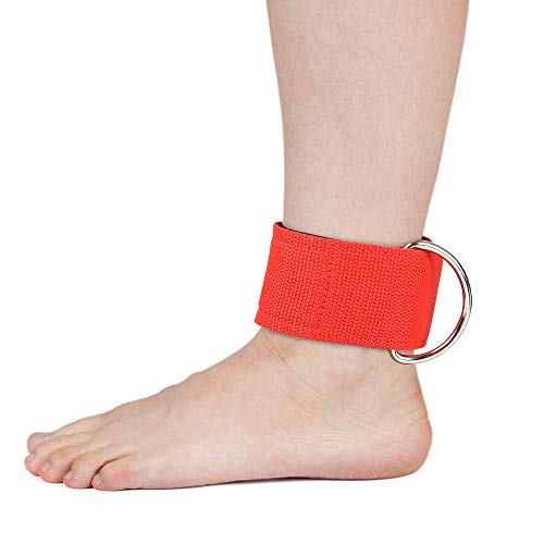 Tira de tornozelo, Romacci 2 unidades de fitness acolchoadas para tornozelo para máquinas de cabo aj