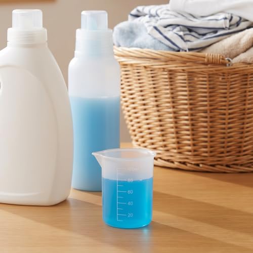2 tazas medidoras de silicona para detergente de lavandería miniatura 4