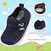 L-RUN Kids Sneakers Toddler Barefoot Breathable Mesh Boys Girls Sneakers Non-Slip Walking Shoes Navy 10-10.5 Toddler