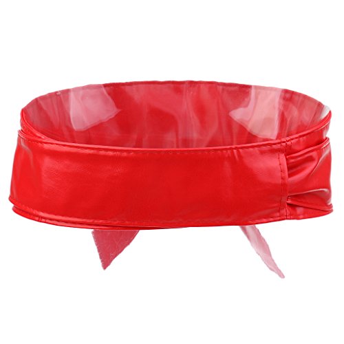 F Fityle Senhoras Amarram Amarrar Cintura Cintura Larga Cinto De Espartilho De Couro - Vermelho