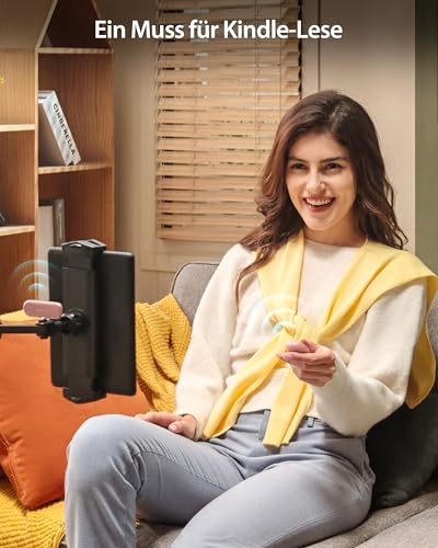 Stouchi Fernbedienung Seitenwenden zum Lesen für Kindle, Tolino, Paperwhite, Colorsoft, Oasis, Scribe eReader Zubehör, Magnetischer Clicker Page Turner Umblättern für Kindle, iPad, Tablet-Rosa