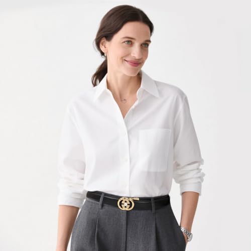Image of Aurolran Women's Leather Belt with Buckle - Ideal for Dresses, Jeans, and Coats