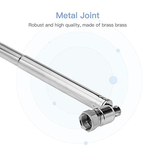 image for StickyDeal FM Telescopic Radio Antenna 75 Ohm Replacement Antenna F Ty