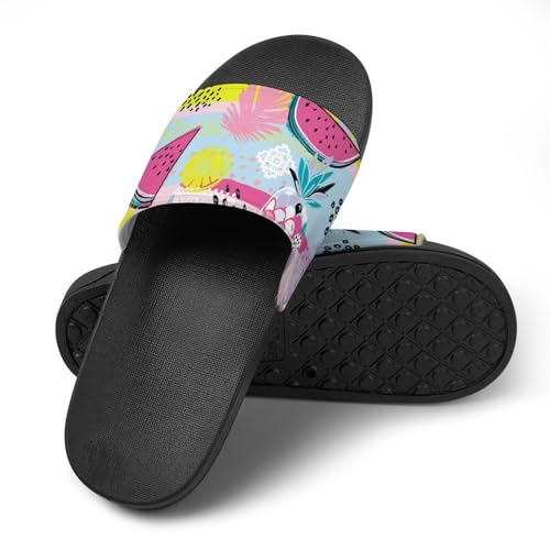 Sandales chaussons de maison et claquettes femme fruits d'été antidérapantes