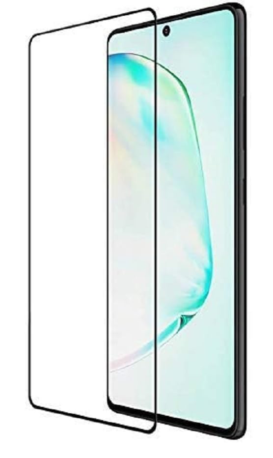Image of Tempered Glass Screen Protector Compatible for Samsung Galaxy S10 Lite with Edge-to-Edge Protector and Easy Installation Kit, Pack of 1, Black