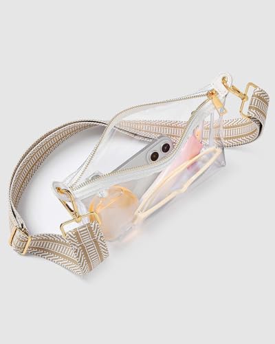 Image of FANGSUN Clear Purse for Women, Clear Crossbody Bag Stadium Approved, Small Transparent Handbag for Concert Event Festival