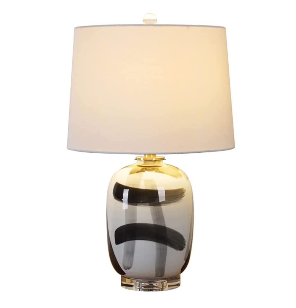 SGKOMN Table Lamp Table Lamps For Living Room Minimalist Living Room Table Lamp Ink Painting Ceramic Table Lamps For Bedroom Bedside Nightstand Lamp Bedside Lamps Lamp For Bedro-B-Dimmer