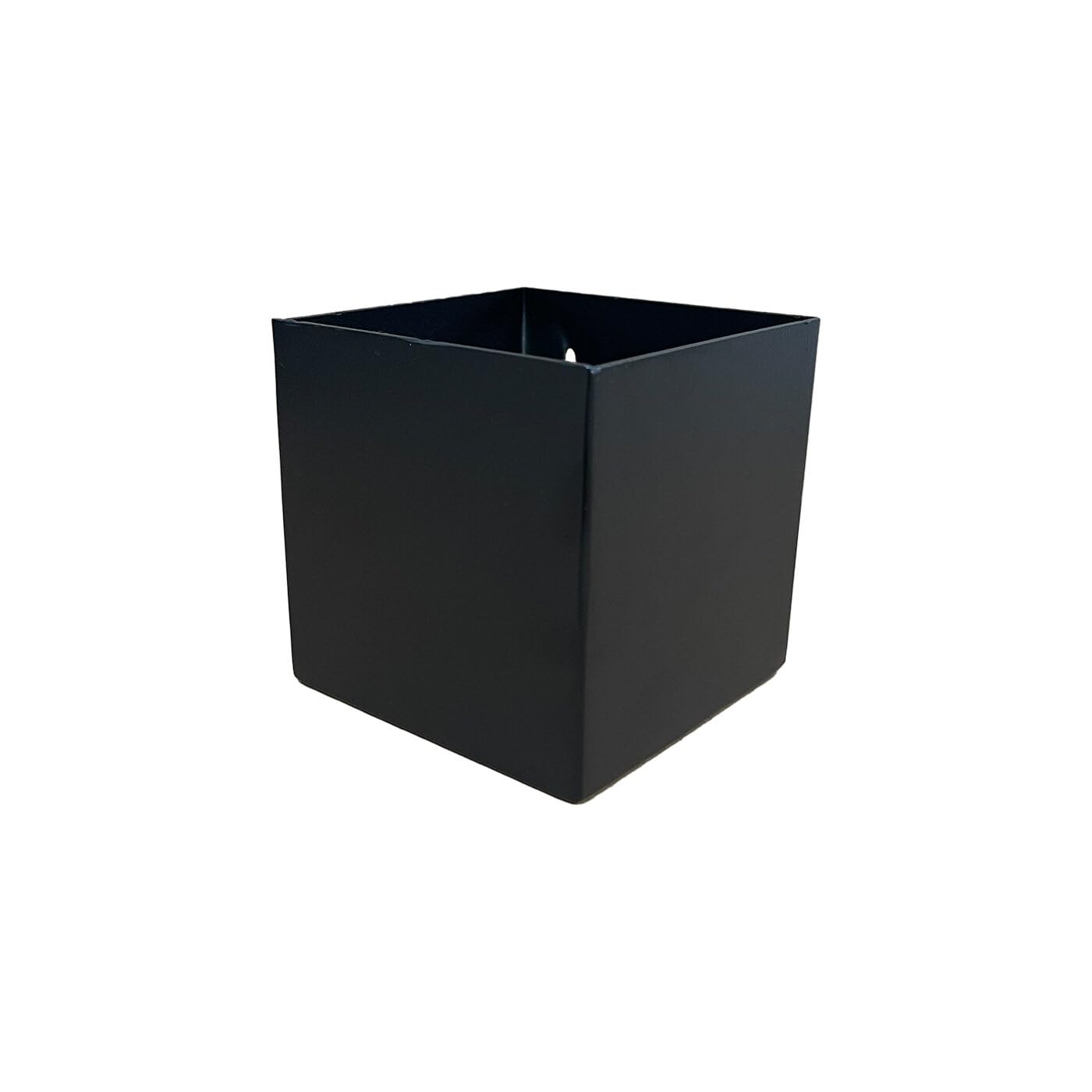 CORE PLANTER - Modern Steel Indoor and Outdoor Plant Pot Herb Garden Planter Succulent Pot Window Planter With Drainage Hole | (Black, Mini Cube)