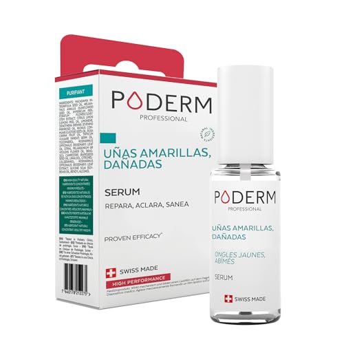 PODERM - Uñas Amarillas y Dañadas - Mejora la apariencia de las uñas - Aclara, Alisa y Nutre la uña - Ingredientes 100% Naturales - Cuidado de manos y pies | Fácil y rápido | Hecho en Suiza
