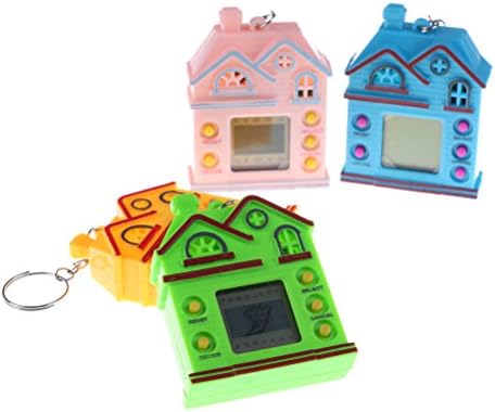 Dengguoli Tamagochi Pet Virtual Digital Game Machine Nostalgic 168 pet in 1 Electronic Pet (Pink Villa)