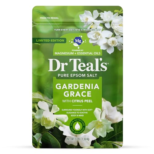 Dr Teals Epsom Salt Magnesium Soak Gardenia Grace 3 lbs