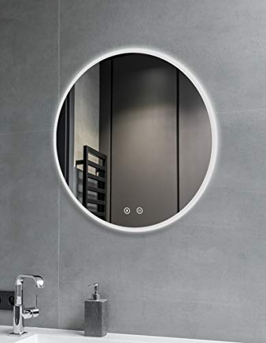 Preisvergleich Produktbild SGSpiegel Badspiegel mit Beleuchtung Badezimmerspiegel mit LED beleuchtete Antibeschlag, 60cm, Weiß Lichtfarbe, Energieklasse A
