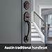 Kwikset Austin Single Cylinder UL Handleset w/Austin Lever featuring SmartKey in Venetian Bronze