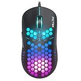 wabenplissee amazon 【einer Leichtestes Gaming Maus für Model O Gaming】 Diese Finalmouse ist eine Wabenschale. Aufgrund des zentralen Wabendesigns und der superhellen Lampenperlen ist die RGB-Beleuchtung der PICTEK Kabel Wabenmaus kühler als alle anderen Mäuse und hat coolere RGB / LED-Lichteffekte. So erhalten Sie in jedem Spielbereich mehr coole Lichteffekte.