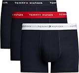 Tommy Hilfiger Uomo Pantaloncini Boxer Confezione da 3 con Fascia con Logo, Multicolore (Primary Red/White/Desert Sky), L