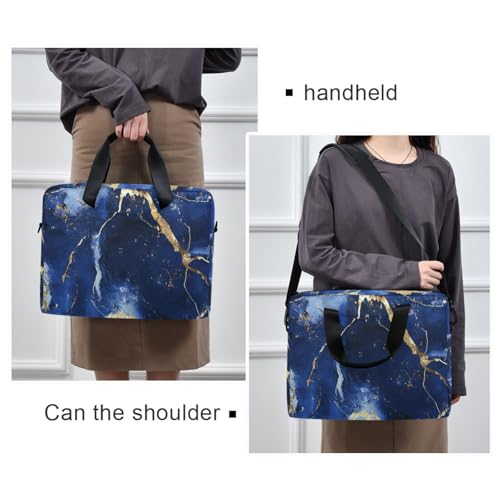 Bolsa case portátil para laptop 15.6 pulgadas azul mármol miniatura 2