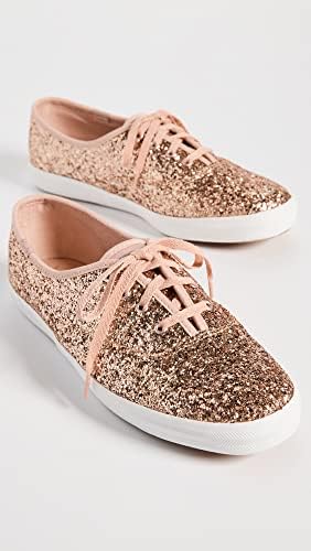 Keds Women's Champion Glitter Sneaker, Rose Gold, 8.5 | Image 3