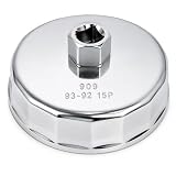 92-93mm 15 Flutes Oil Filter Wrench for Ford FL-2124S,FL-2051S,FL-820S Oil Filter, Oil Filter Cap