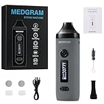 MEDGRAM S1 Dry Herb Vaporizer – Stainless Steel Heating Chamber, OLED Screen, Adjustable Temperature 149–224°C, Long-Lasting 2300mAh Battery, Isolated Air Path, Easy Cleaning(No Nicotine) (Grey)