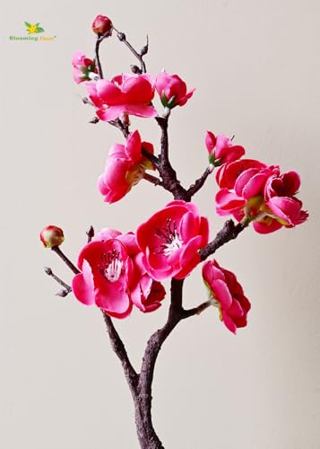 Blooming Floret Artificial Plum Blossom Flower Stick (Set of 2) P...