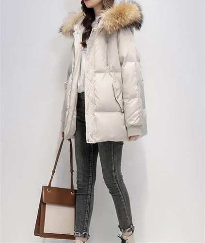 Parka d'hiver ample anti-froid à capuche et poches pour un confort thermique total