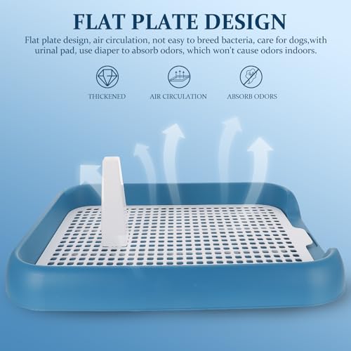 Indoor Dog Potty Tray - Mesh Dog Training Toilet Plastic Potty Tray Puppy Toilet -Slide - Mesh Training (Blue) - Image 6