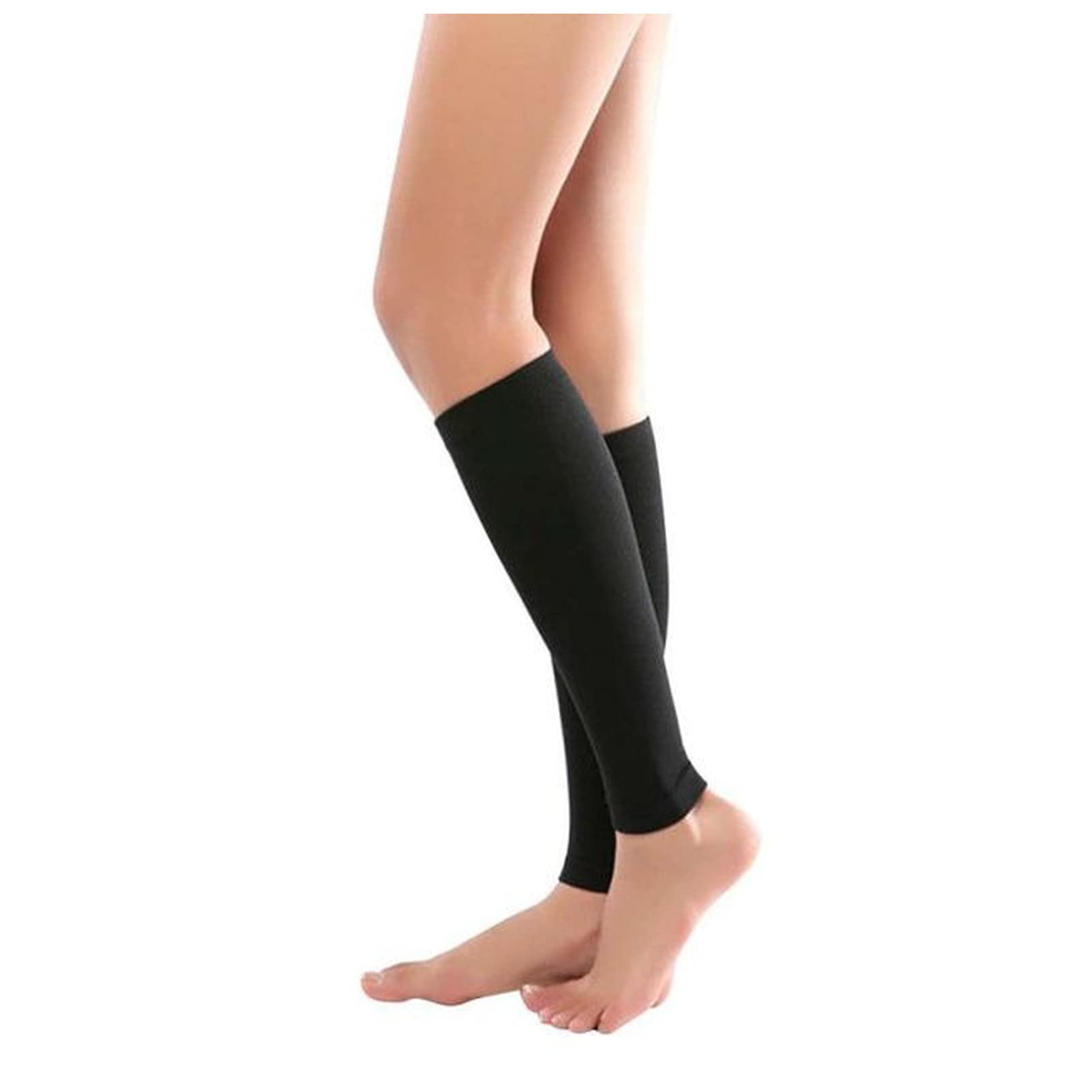 Gambali a compressione, 1 paio di calze a compressione for polpacci e gambe for varici(Noir)