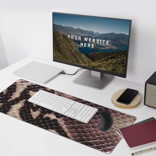Tapis de souris grand format texture peau de serpent pour protéger votre bureau - 7