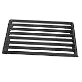 CLISPEED Rejilla de Hierro Fundido para Resistente al Estructura Metálica Reforzada para Estufa de Leña Diseño Rectangular Duradera para Quemar y Leña