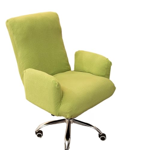 Aunite Funda para sillón de oficina, fundas jacquard para silla de computadora con reposabrazos para respaldo alto giratorio (verde manzana, S)