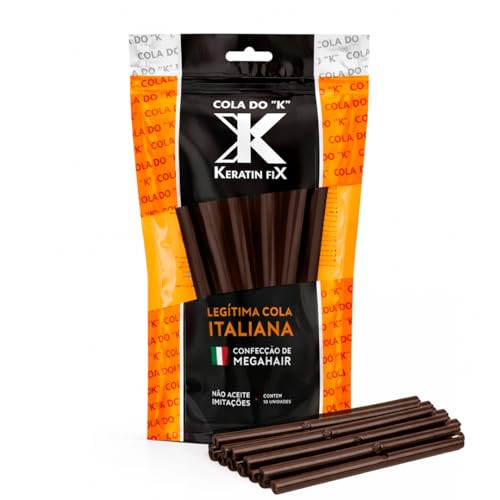 Colle kératinique pour extensions et perruques marron | Lot de 10 bâtons de 22 g pour pose de mèches
