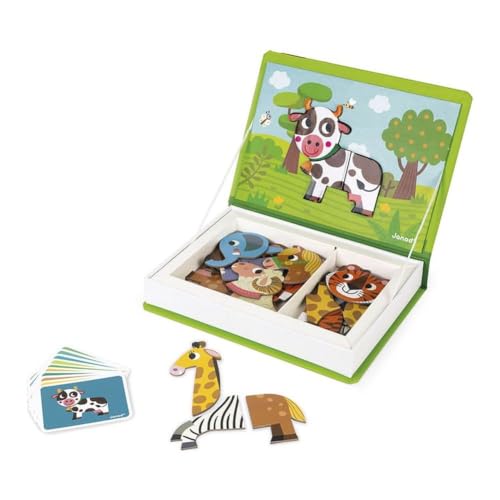 image for Janod MagnetiBook 41 pc Magnetic Animal Mix and Match Game - Creative 