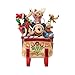 Enesco Disney Traditions by Jim Shore Mickey Mouse and Friends Riding in Sleigh Figurine, 8 Inch, Multicolor