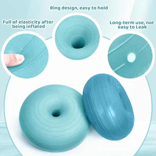 Image of Lewtemi 1 /2 /3 Pcs Flexible Seating for Classroom Elementary 20 Inch Yoga Ball Chair for Kids Wobble Chair for Sensory Kids Large Donut Ball Seats with Inflator for School Office