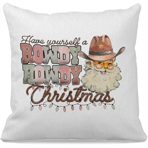 OFlich Vintage Western Christmas Pillow Covers Cover