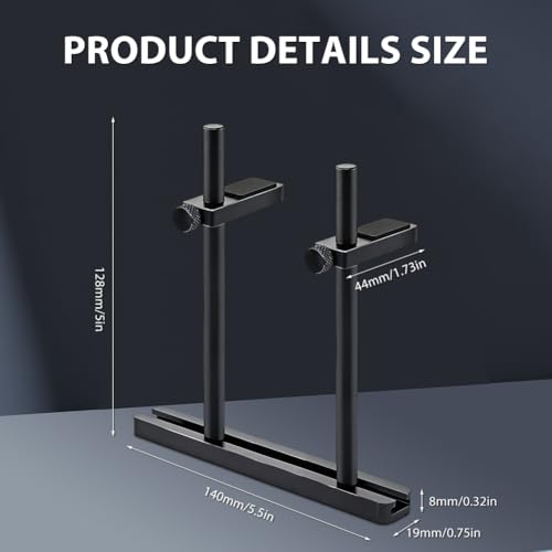 Soporte para tarjetas gráficas, soporte dual y montaje de ventilador, altura ajustable 10-120 mm, soporte de GPU de aluminio para ATX/MATX/ITX, Plug and Play, ideal para montaje vertical de GPU (doble - imagen 2