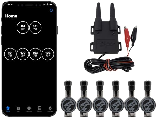 Smart TPMS with 6 Flow Through Sensors, Black
