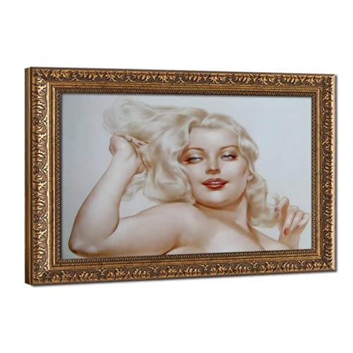 Poster Alberto Vargas Blondie Pin-up sur toile encadré 41x61 cm
