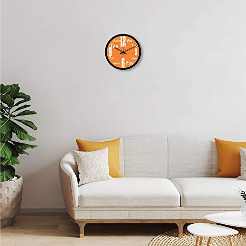 Image of Amazon Brand - Solimo 12-inch Wall Clock - MARK (Silent Movement, Black Frame)